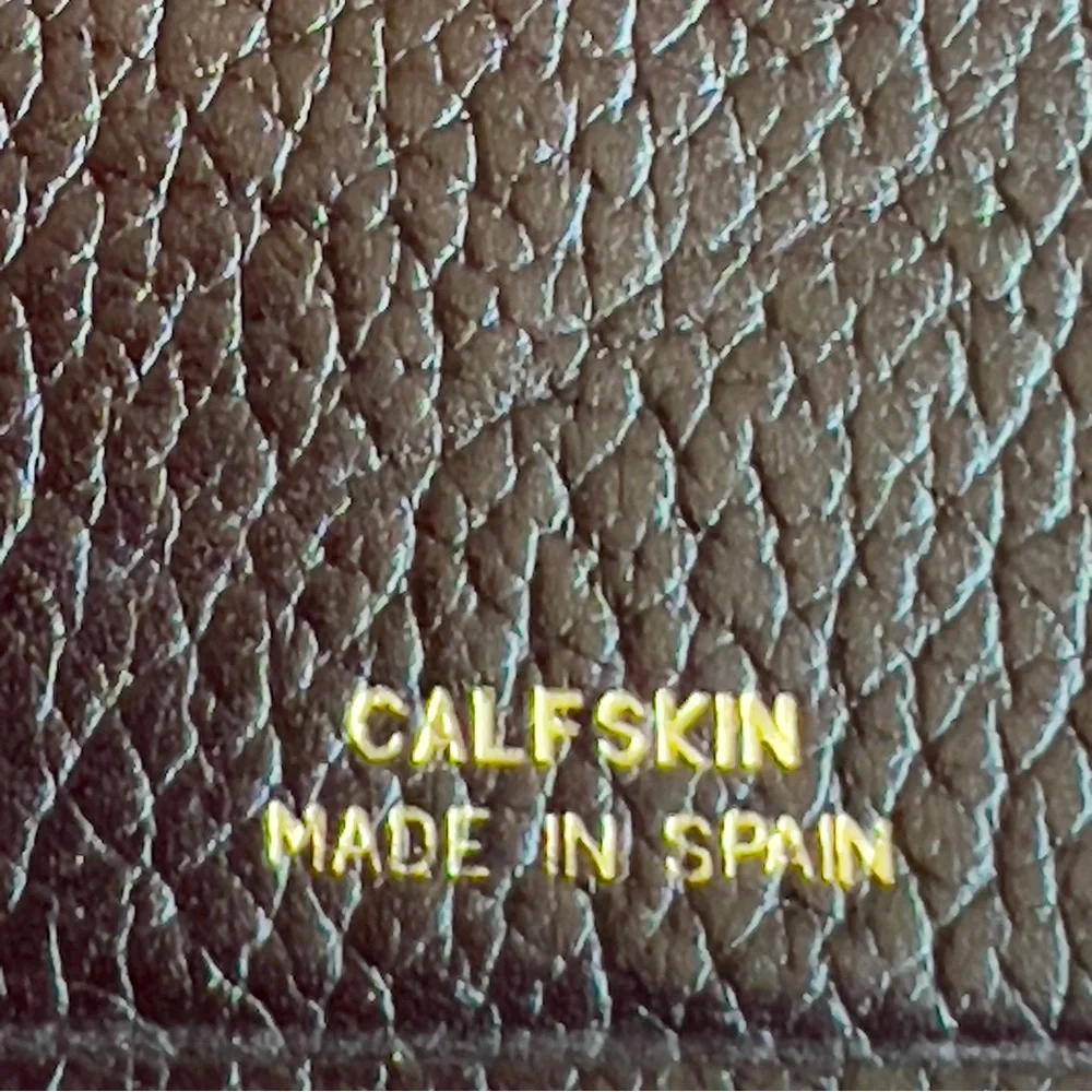 VTG GEG Dark Brown Calf skin Leather made in Spain large Card Holder
